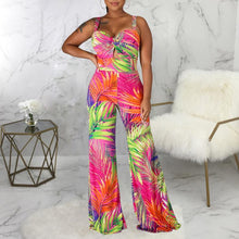 Sexy Leaf Print Jumpsuit