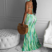Tie-dye Printed Sexy Long Dress