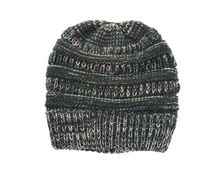Mixed color knitted wool hat ladies do not label CC horsetail hat