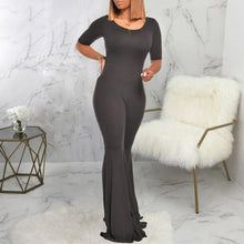 Flare Jumpsuit Bodycon Romper Long Jumpsuit