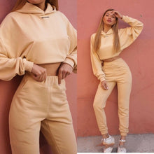 Long Sleeve Crop Sweatshirt Top And Long Pants
