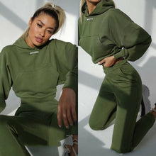 Long Sleeve Crop Sweatshirt Top And Long Pants