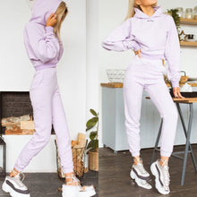 Long Sleeve Crop Sweatshirt Top And Long Pants