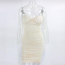Sleeveless Ruched High Waist Bodycon Slim Dress