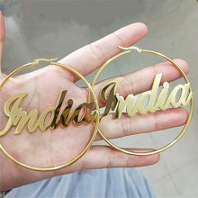 Personalized Earrings - Custom Name Hoop Earrings