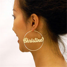 Personalized Earrings - Custom Name Hoop Earrings