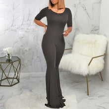 Flare Jumpsuit Bodycon Romper Long Jumpsuit