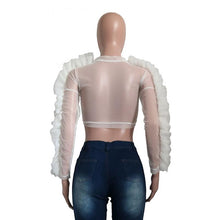 Black gothic style woven crop top women Sexy transparent club