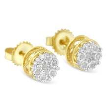 Yellow Gold Plated Sterling Silver 1/7ct TDW