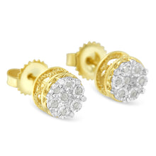 Yellow Gold Plated Sterling Silver 1/7ct TDW