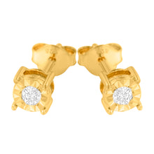 10k Yellow-Gold Plated Sterling Silver 1/10ct. TDW