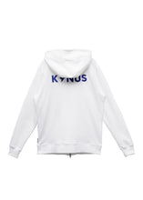 Konus Men's Zip up Hoodie With Contrast Pocket  in White