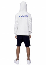 Konus Men's Zip up Hoodie With Contrast Pocket  in White