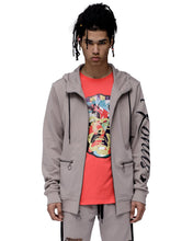Konus Men's Mock Neck Zip Up Hoodie w/ Zipper Pockets In Grey