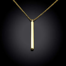 Verticle Bar Drop Necklace in 18K Gold Plated