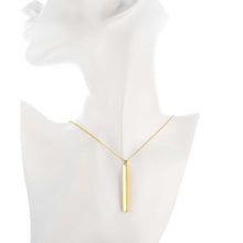 Verticle Bar Drop Necklace in 18K Gold Plated