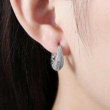 Valentines Crystal Pav'e Earrings Set in 18K White Gold