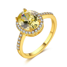 18K Gold Plated Lolita Ring made with  Crystals