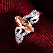 Orange Citrine  Elements Duo Micro-Pav'e Ring