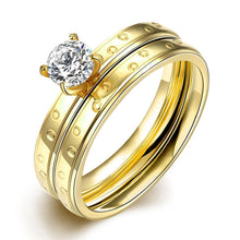316L Stainless Steel White  Beaded Design Ring