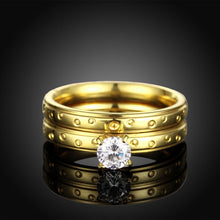 316L Stainless Steel White  Beaded Design Ring