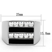 Men Stainless Steel Synthetic Crystal Rings TK1177