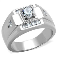 Men Stainless Steel Cubic Zirconia Rings TK2052