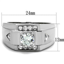 Men Stainless Steel Cubic Zirconia Rings TK2052
