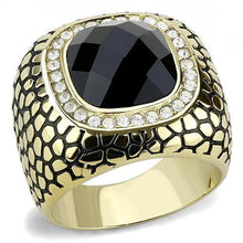 Men Stainless Steel Synthetic Glass Rings TK3221