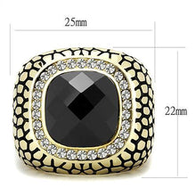 Men Stainless Steel Synthetic Glass Rings TK3221