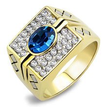 Men Stainless Steel Synthetic Crystal Rings TK752