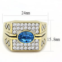 Men Stainless Steel Synthetic Crystal Rings TK752