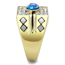 Men Stainless Steel Synthetic Crystal Rings TK752