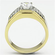 Men Stainless Steel Cubic Zirconia Rings TK759