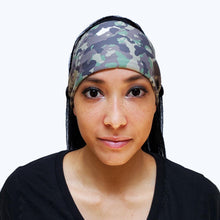 Green Army Camo Button Headband