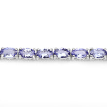 8.75 Carat Genuine Tanzanite .925 Sterling Silver Bracelet