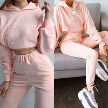 Long Sleeve Crop Sweatshirt Top And Long Pants