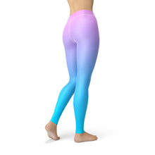 Jean Pink Blue Ombre Leggings