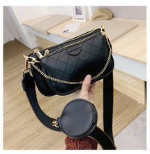Fashion Letter Flap Plaid Chains Zipper Women's Handbags