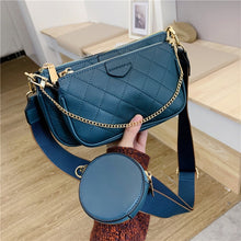 Fashion Letter Flap Plaid Chains Zipper Women's Handbags