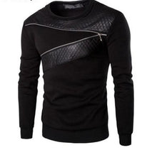 Leather Zipper Decoration Sweatshirt