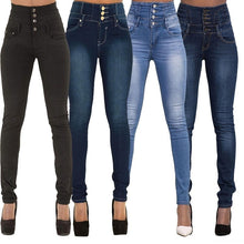 Denim Pencil Pants Top Band Stretch