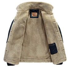 Thick fur demin jean jacket