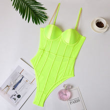 Metal Chain Straps Backless Bodysuit Mesh Transparent Bodysuit