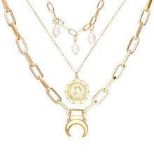 Gold Necklaces For Women Multilayer Fashion Pearl Pendants