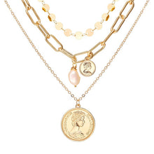 Gold Necklaces For Women Multilayer Fashion Pearl Pendants