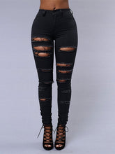Ripped jeans fashion street casual pencil pants