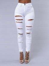 Ripped jeans fashion street casual pencil pants
