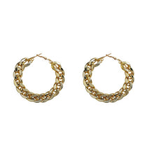 Circle Round Metal Hoop Eearrings