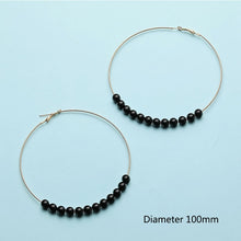 Elegant White/Black Simulated Pearls Statement Earrings